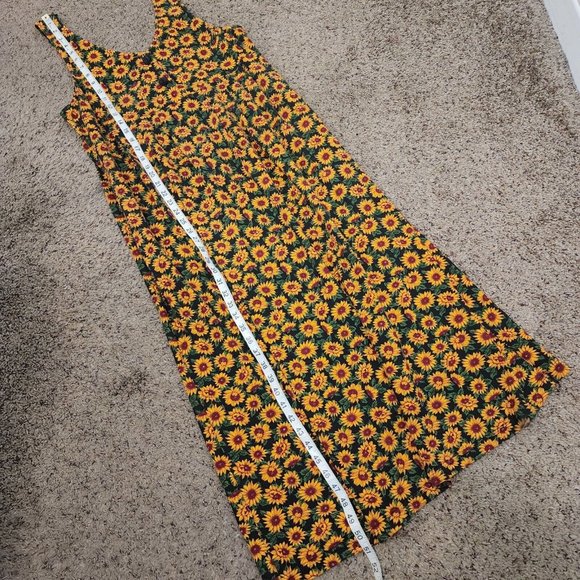 Vintage Steven Ross Naturally Cottage Core Sunflower V Neck Maxi Dress - Picture 11 of 11